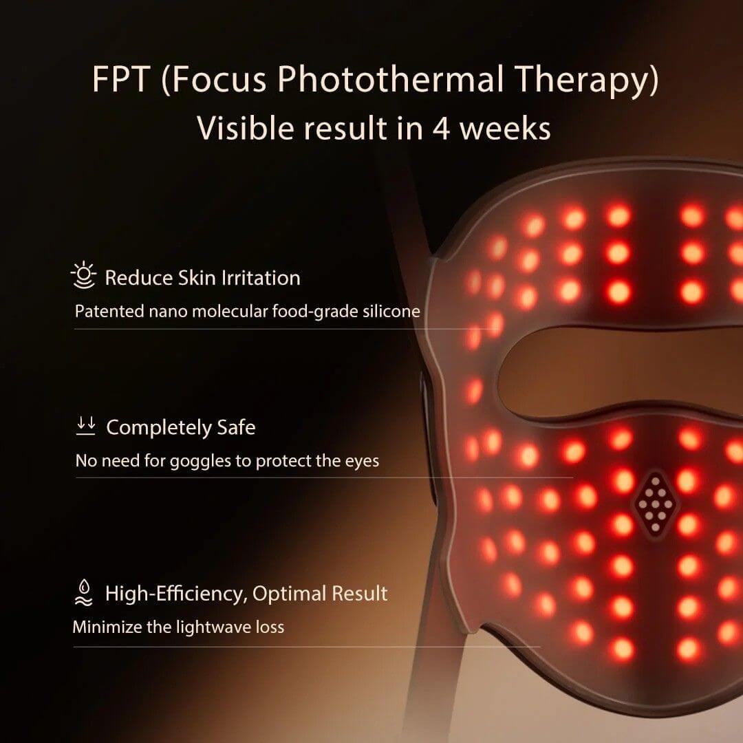 LED mask acne and wrinkles 630nm red light collagen boost